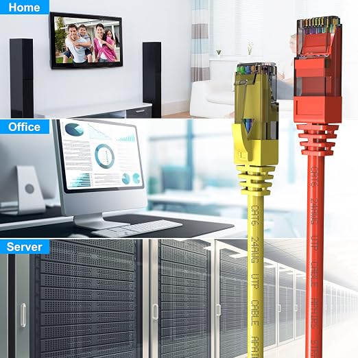 Cat6 Patch Cables 3 Feet, Cat 6 Ethernet Cable, 24AWG CCA Cord, UTP Network - Image 6