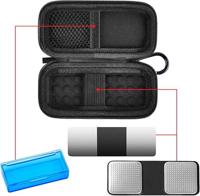 Heart Monitor Case Compatible with AliveCor Kardia Mobile ECG/for KardiaMobile 6L for Apple and Android Device - CASE ONLY (Dark Black)