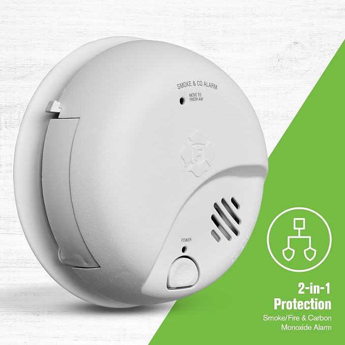 First Alert BRK SMCO100 Battery-Operated Combination Smoke & Carbon Monoxide - Image 3