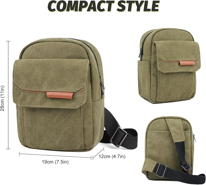 TULLIO Small Camera Bag, Lightweight Camera Sling Bag Waterproof - Image 3