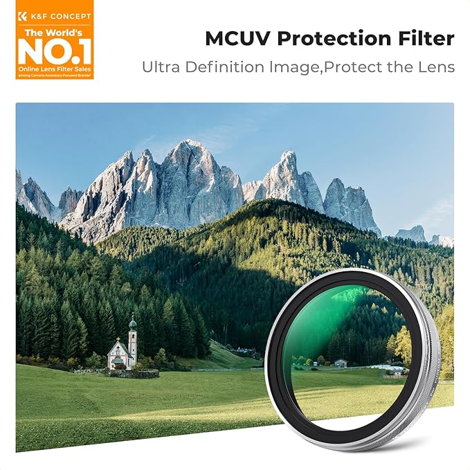 K&F CONCEPT MCUV Protection Camera Lens Filter Compatible - Image 2