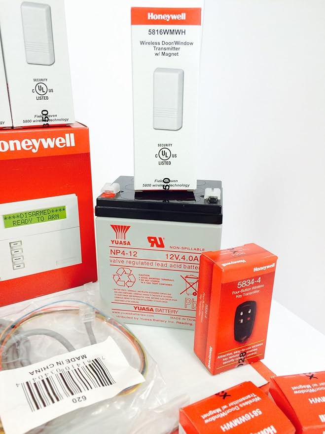 Honeywell Vista 20P, 6160RF, (10) 5816WMWH, (2) 5834-4, Battery, Siren, RJ31X Jack and Cord Kit Package