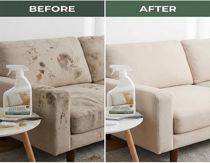 NOYATECH Couch Cleaner and Stain Remover Spray – Professional Strength, Multi-Surface Fabric and Upholstery Cleaner – Pet-Safe, Non-Toxic, Quick-Drying for Couches, Sofas & Car Interiors