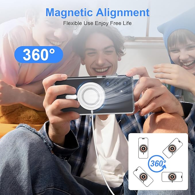for iPhone 17 Pro Max Magsafe Charger 2Pack Magnetic Wireless Charger for iPhone 17/16/15/14/13/12 Series& AirPods, Wireless Fast Charging Pad With USB-C/A Ports,Pixelsnap Charger for Google 10 Series