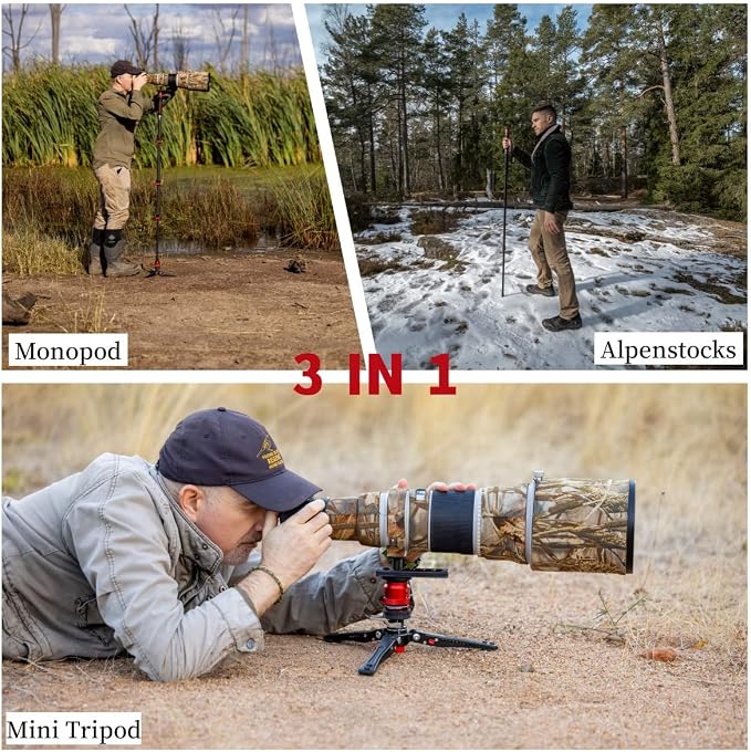 IFOOTAGE Cobra 3 C180F-P Carbon Fiber Video Monopod - Image 5