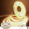 Pandery COB LED Strip Lights Warm White,24V Dimmable led Light Strip KIT with Remote and app Control,3000K 65FT/20m 8mm Wide Ra>90 Cuttable Flexible Strip Lights for Bedroom,Shelf,Cabinet