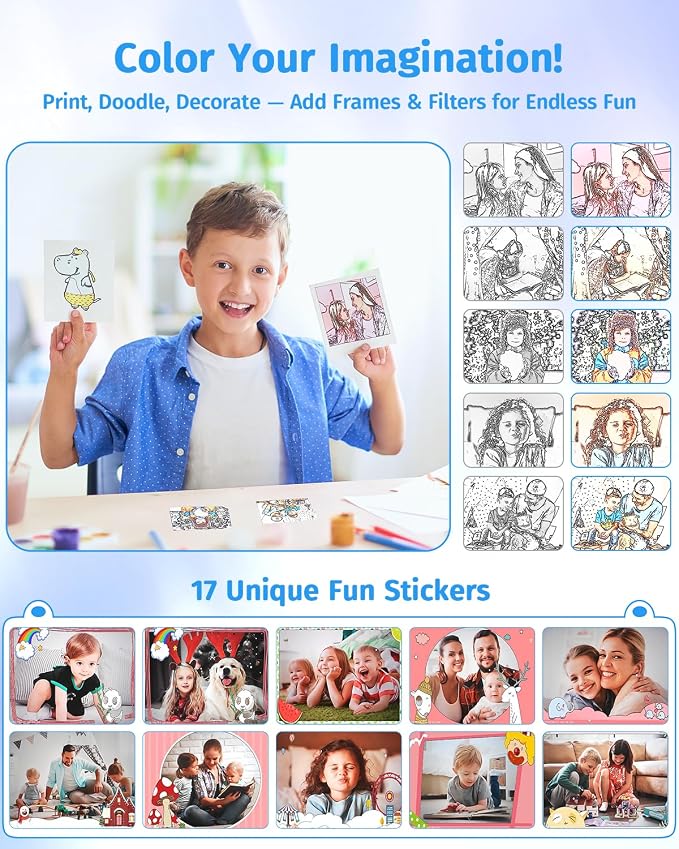 Instant Camera, Dual-Lens Kids Camera Instant Print - Image 6