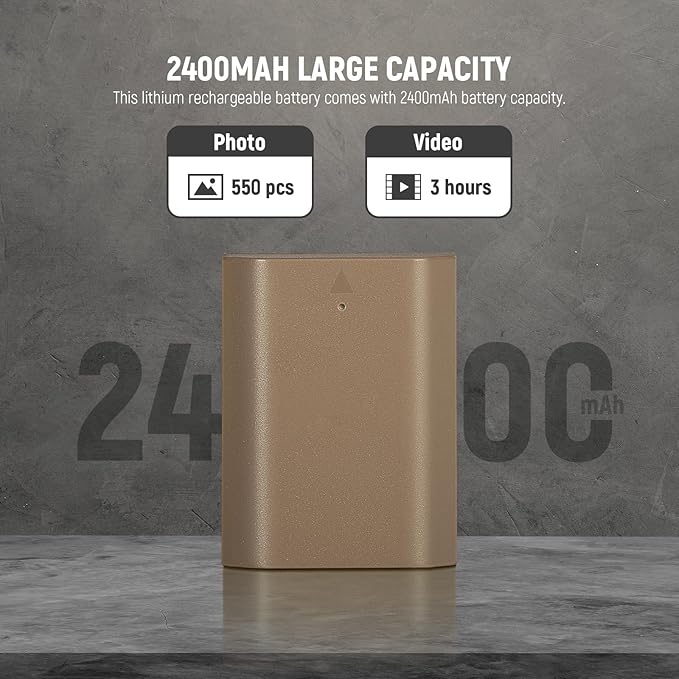 NEEWER 2400mAh NP-FZ100 Replacement Battery, Rechargeable Camera Battery - Image 3