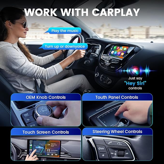 HEYINCAR+ H-Air Wireless CarPlay & Android Auto Adapter, 2025 Upgrade, Plug & Play USB Dongle, Convert Wired CarPlay Auto to Wireless, No Latency, Fast Connection, for Apple iPhone & Android Phones