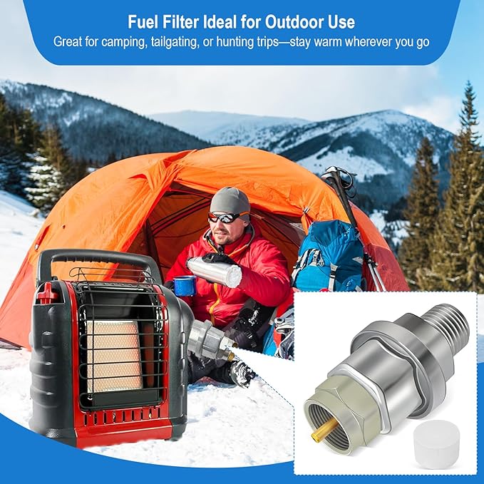 F273699 Propane Fuel Filter for Buddy,Big Buddy,Tough Buddy Etc Portable Heaters –Works with and Replaces F276163 Fuel Filter, Fits with F273704/F273701/F273702/F273703/F273718 Etc Propane Hoses-2Pack