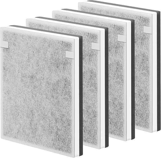 NXBHG Vital 100 Replacement Filter Compatible with Levoit Vital 100 Air Purifier, 3-in-1 Replacement Filter and High-Efficiency Activated Carbon Filters, Part Number Vital 100-RF, 4 Pack.