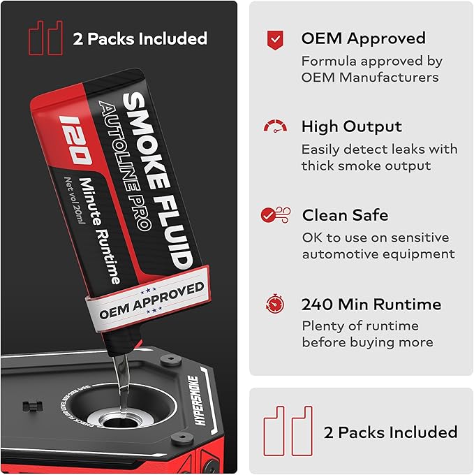 AutoLine Pro HyperSmoke™ Automotive Smoke Machine EVAP Vacuum Leak Tester | Pro - Image 4