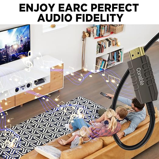 Certified 8K Fiber Optic HDMI 2.1 Cable 50 FT, Real HDMI® Cable, Ultra HD - Image 5