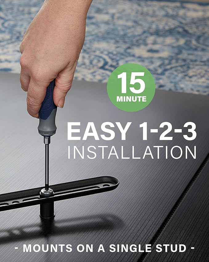 SANUS Full Motion TV Mount - Single Stud 32 to 55 inch TV Wall Mount Tilts, Extends & Swivels - Easy DIY Install Includes All Hardware & Post Install Leveling - Great for Corners