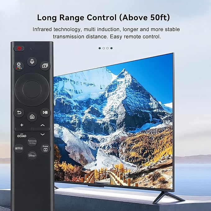 Replacement for Samsung TV Remote Solar Charger, Rechargeable Battery Solarcell Remote for Smart TV, Compatible with BN59-01385A BN59-01432A with Voice, for Neo, Sero, QLED, OLED, Frame, UHD Smart TV