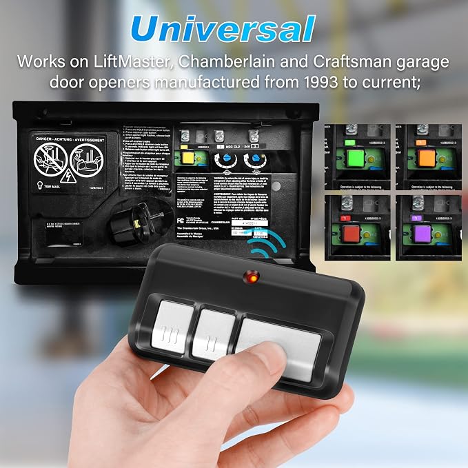 3 for Chamberlain LiftMaster Craftsman Garage Door Opener Remote 893LM 893MAX - Image 2