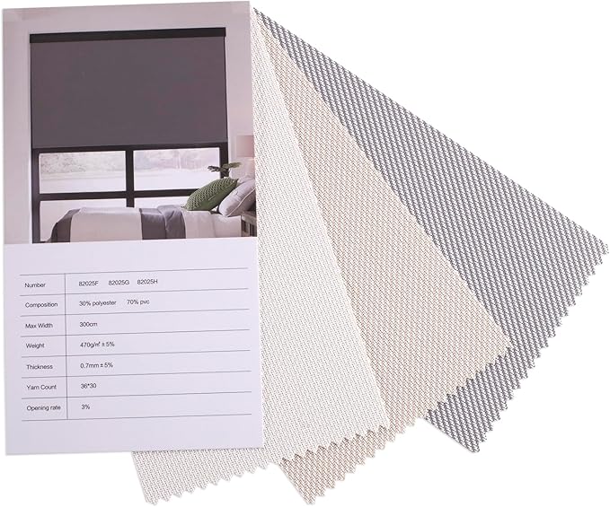 Zshine Motorized Blackout Window Blinds Customize Width (23-95 Inches) Remote Control Wireless and Rechargeable Roller Shades Blinds for Windows, Home, Office, Hotel, Club, Restaurant(Swatch 1)