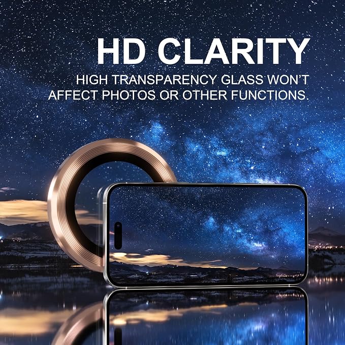 Choiche Compatible for iPhone 16 Pro/iPhone 16 Pro Max Camera Lens Protector - Image 5