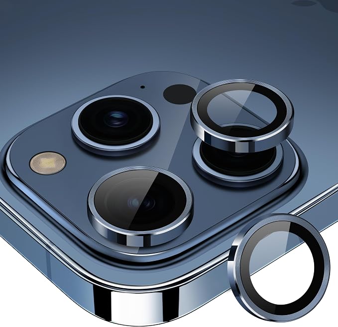 for iPhone 15 Pro/iPhone 15 Pro Max Camera Lens Protector Individual Metal Ring by Xfilm