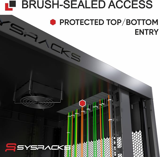 15U Wall Mount Server Rack Cabinet – 19" Network Rack Enclosure, PDU & 2 Shelves - Image 6