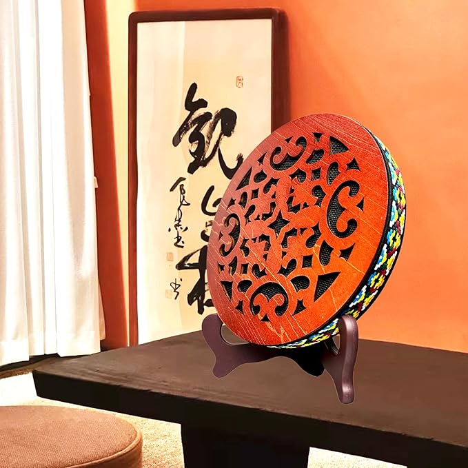8'' Water Stream Drum | Rain Disk "Water-Fall" | Instrument for Sound Therapy | Ocean Drum | Sonic Energy Wave Drum | Yoga Meditation | Release Pressure | Music Healing Instrument (With Display Stand)