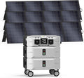 IEE SP5000 Solar Generator 5000W, 5120Wh Power Station with 3x200W Solar Panels, 5 AC Outlets(9000W Surge), 120V/240V Dual Voltage, LiFePO4 Battery for Home Backup Outdoors Camping RV Emergency