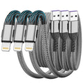 AWIC Compatible with i Phone, USB A to Lightniing Cable, 3Pack 10FT Long Fast Charging Cord Braided Appple Phone Cable for i Phone 14 13 12 11 Pro Max XS XR and More - Grey