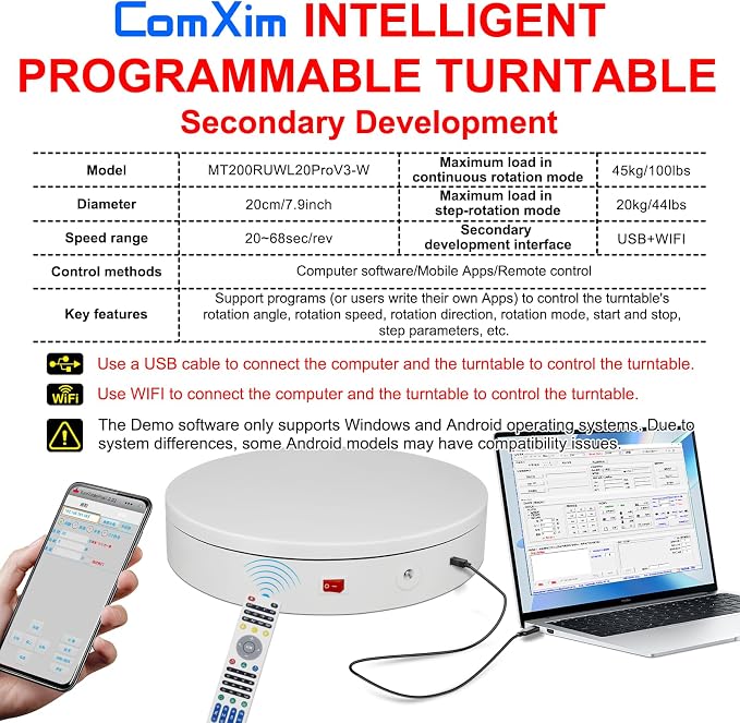 Programmable Motorized Electric Turntable Rotating Display Stand Rotating - Image 2