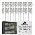 2 Feet Cat6 Patch Cables, Solid Pure Copper Patch Cord, Cat 6 Ethernet Cable by CatBose