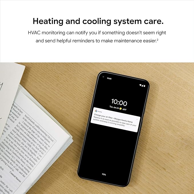 Google Nest Thermostat - Smart Thermostat for Home - Programmable Wifi Thermostat - Sand