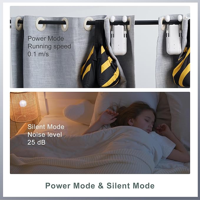 Takkicept Automatic Curtain Opener 2 Pack: Smart Electric Curtains Closer Robot with Remote Control｜No Drill Quiet Motor｜Compatible for Roman Rods, T & U Tracks｜Long-Lasting Battery for Bedroom & Home