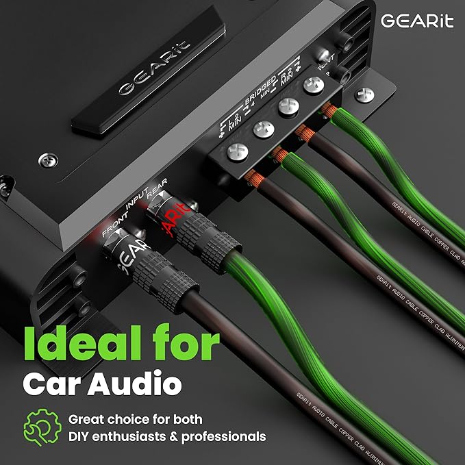 GEARit Pro Series 16AWG Speaker Wire, 16 Gauge Speaker Wire Cable (100 Feet / 30 Meters) Great Use for Home Theater Speakers and Car Speakers, Transparent Black/Green