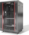 22U Wall Mount Server Rack Cabinet – 19" Network Rack Enclosure, PDU & Shelf by SYSRACKS
