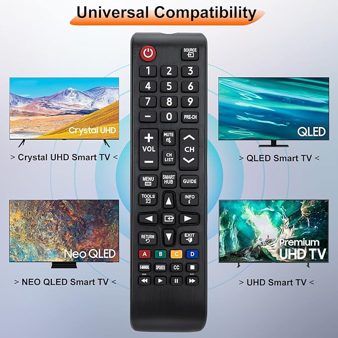(Pack of 2) Universal for Samsung TV Remote Replacement,BN59-01301A for Samsung Smart TV LED LCD HDTV QLED SUHD UHD 4K 3D