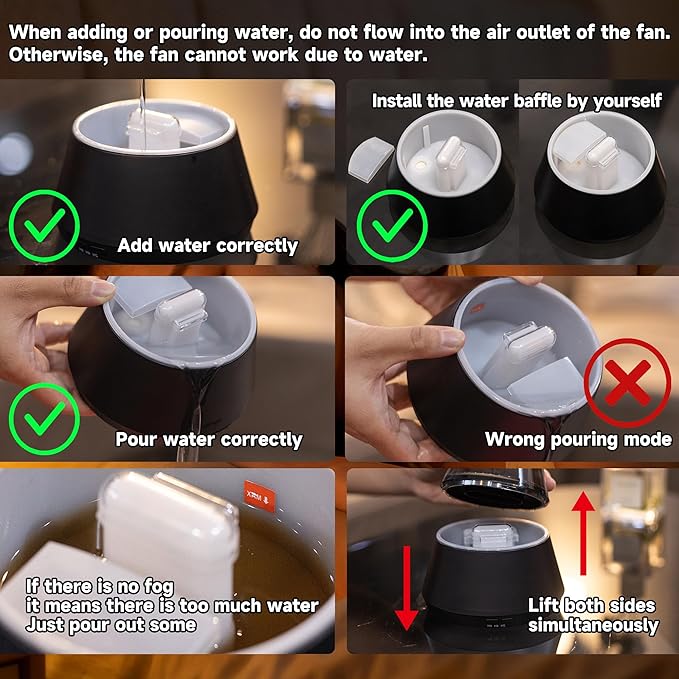Essential Oil Diffuser, 7 Colors Flame Effect Aroma Humidifier with Timer, Ultrasonic Aromatherapy Diffuser for Home, Office, Bedroom, Yoga (Black)