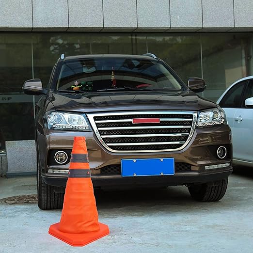 Sunnyglade 4 Pack 20 inch Collapsible Traffic Cones Multi Purpose Pop up Reflective Safety Cone(4)
