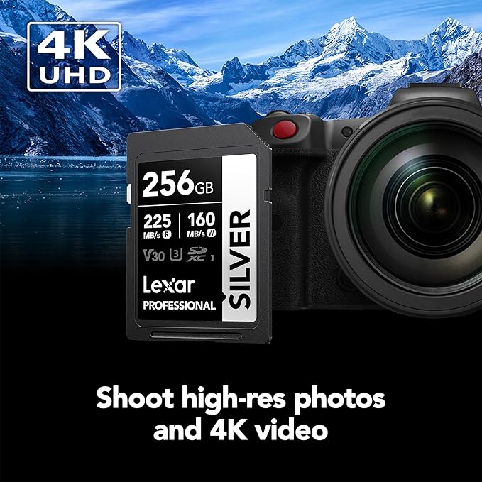 Lexar 256GB Professional Silver SD Card, - Image 4