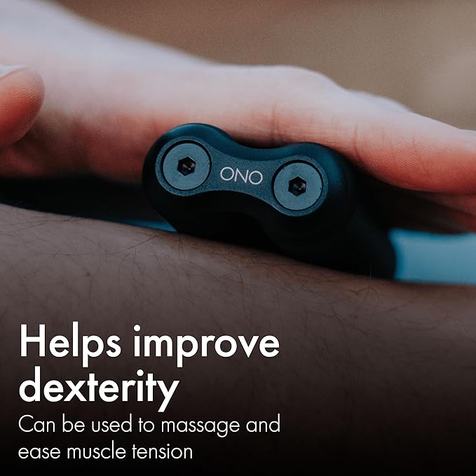 ONO Roller - Handheld Fidget Toy for Adults | Help Relieve Stress, Anxiety, Tension | Promotes Focus, Clarity | Compact, Portable Design (Black, Full Size - ABS Plastic)