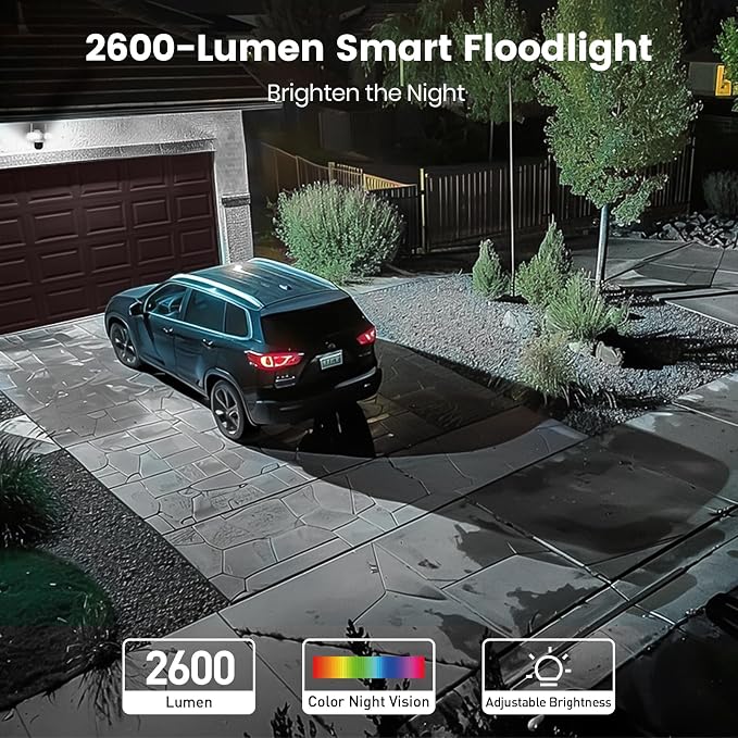 aosu Floodlight Camera Wired, 3K UHD Security Camera Outdoor, 360° Coverage - Image 7