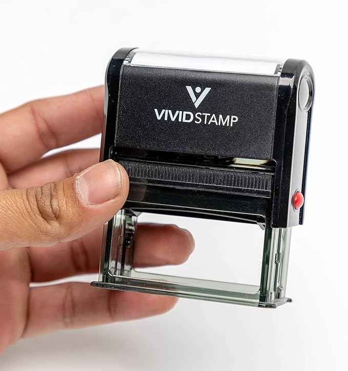 Basic Closed Self Inking Rubber Stamp (Black Ink) - Medium