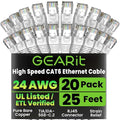 GEARit Cat 6 Ethernet Cable Cat6 Network Patch, Snagless Cord, Internet by GEARit