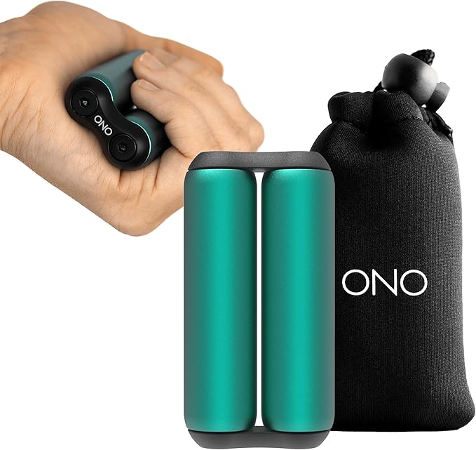 ONO Roller - Handheld Fidget Toy for Adults | Help Relieve Stress, Anxiety, Tension | Promotes Focus, Clarity | Compact, Portable Design (Teal, Junior Size - Aluminum)