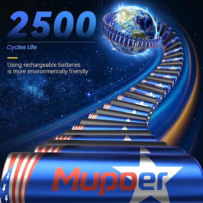 Mupoer Rechargeable AA Lithium Batteries - Image 8