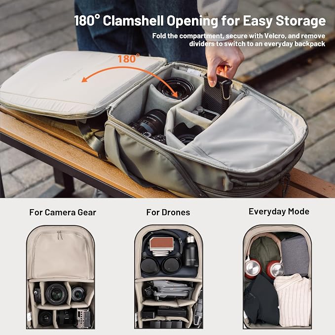 PGYTECH OneGo Lite 22L Camera Backpack Water-Resistant DSLR/Mirrorless Bag - Image 2