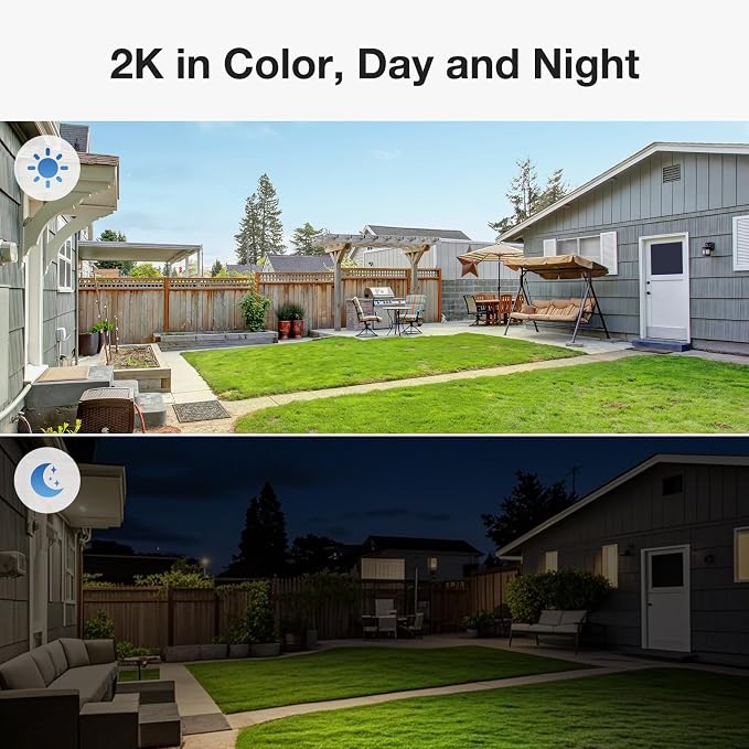 TKENPRO Dual Lens Solar Security Cameras Wireless Outdoor, 2K Full HD Video - Image 5