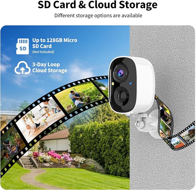 2K FHD Solar Powered Security Cameras Wireless Outdoor,WiFi Wireless Cameras,Outside Cameras for Home Security,AI Motion Detection,Color Night Vision,Spotlight,Siren Alarm,SD/Cloud Storage,4 Pack