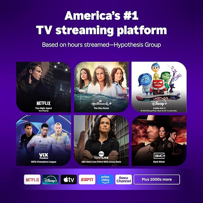 Roku Streaming Stick 4K - HDR & Dolby Vision Roku Streaming Device for TV with Voice Remote & Long-Range Wi-Fi - Free & Live TV