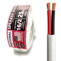 NATIONAL Wire&Cable - 16/2 Audiophile Speaker Wire (25 Feet) 16AWG Gauge - Made in USA - in Wall Audio Speaker Wire Cable/CL Rated/ETL Listed / 2 Conductors - OFC Oxygen-Free Copper, White 25ft