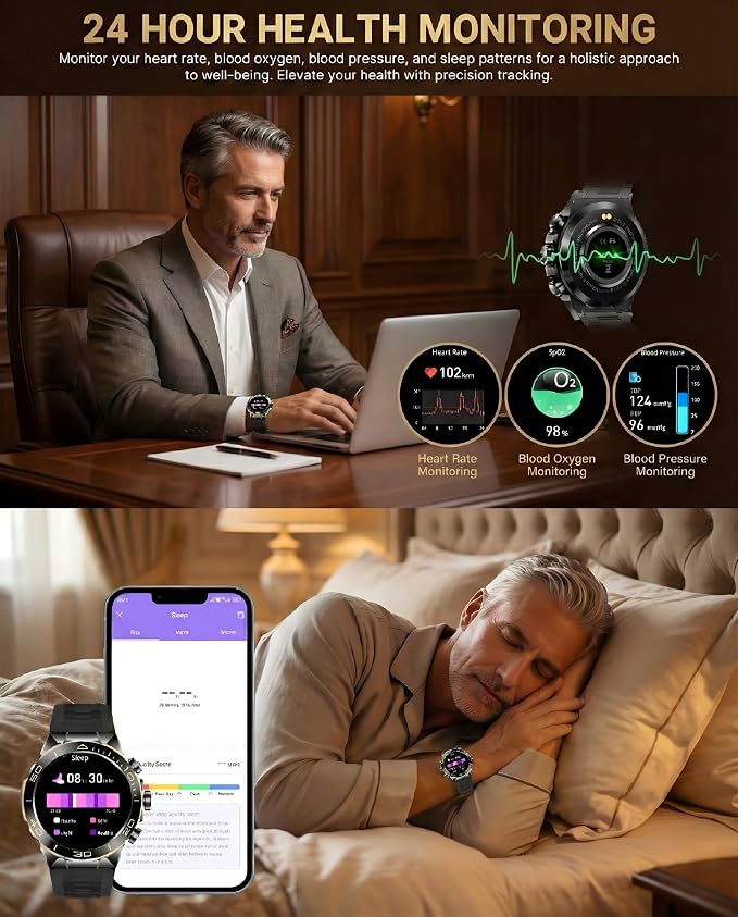 SOUYIE Men's Smart Watch with Bluetooth Call, 1.43" AMOLED Round Dial, Luxury - Image 6