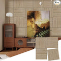 ARMURO Acoustic Wood Panels for Wall 4-Pack - Natural Oak Veneer Soundproof Panels for Home & Office, 23.6" Wood Wall Panels with Noise Reduction (23.6" W x 23.6" L)